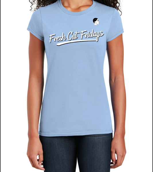 FCF Ladies Light Blue Short Sleeve Cotton T
